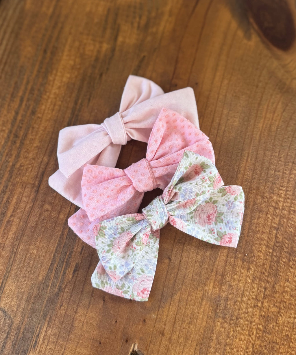Pink bow set