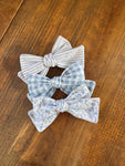 Cottage blue Bow set