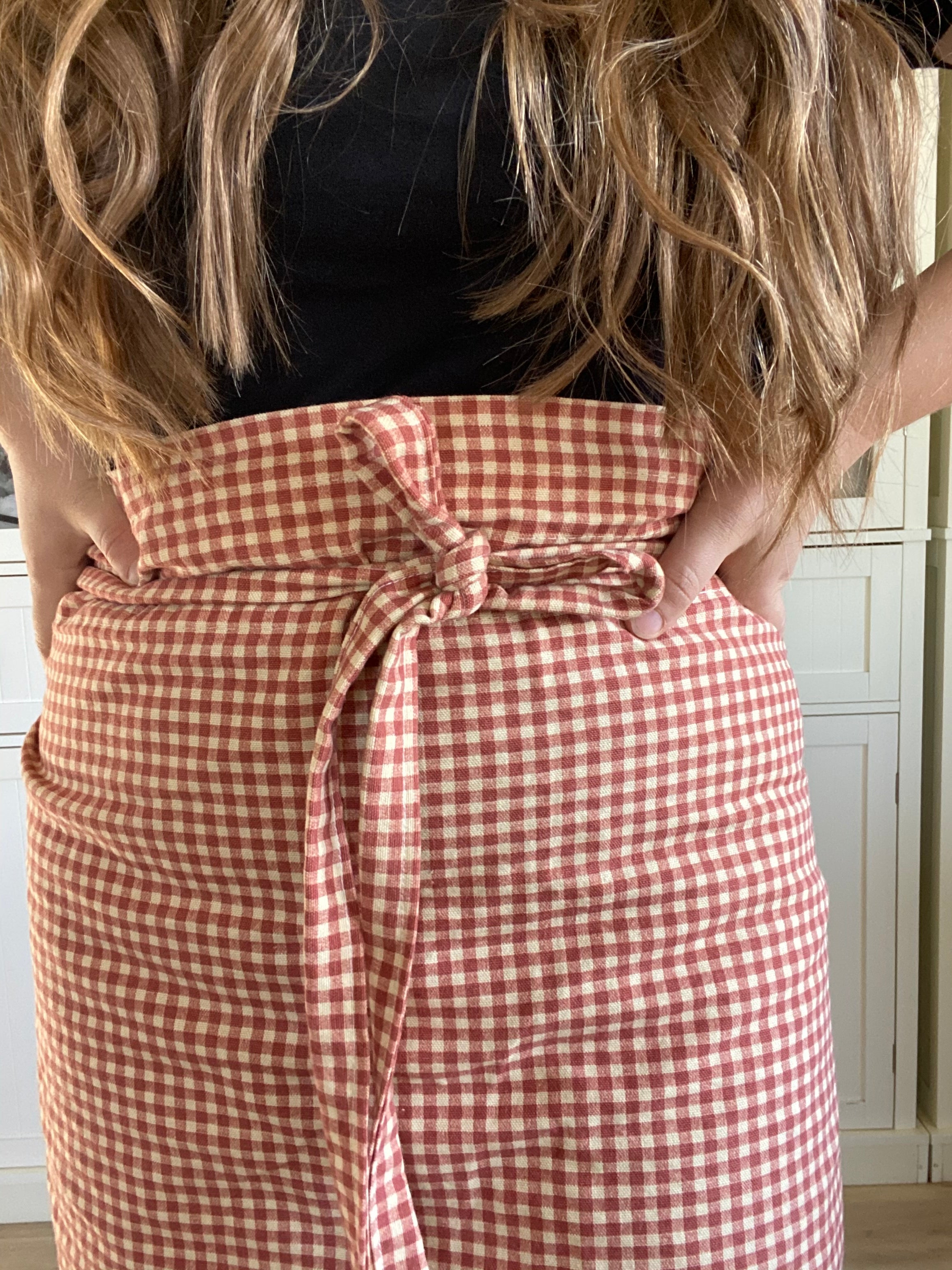 Gingham Wrap Apron