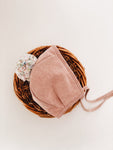 Mauve cotton  Pom bonnet